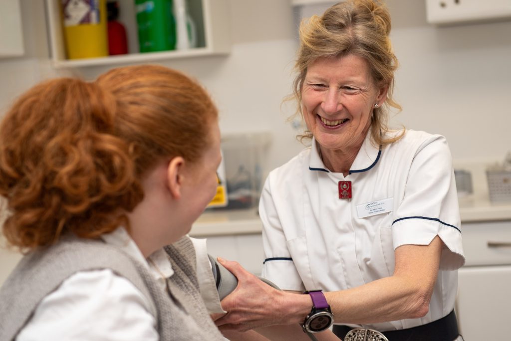 Blood pressure check at DoctorNow